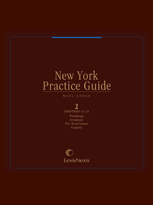 cover image of New York Practice Guide: Negligence